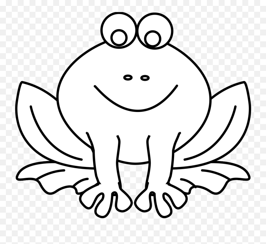 Frog Outline Coloring Pages Frog Outline At Printable - Frog Coloring Clipart Emoji,Frog Emoji Shirt