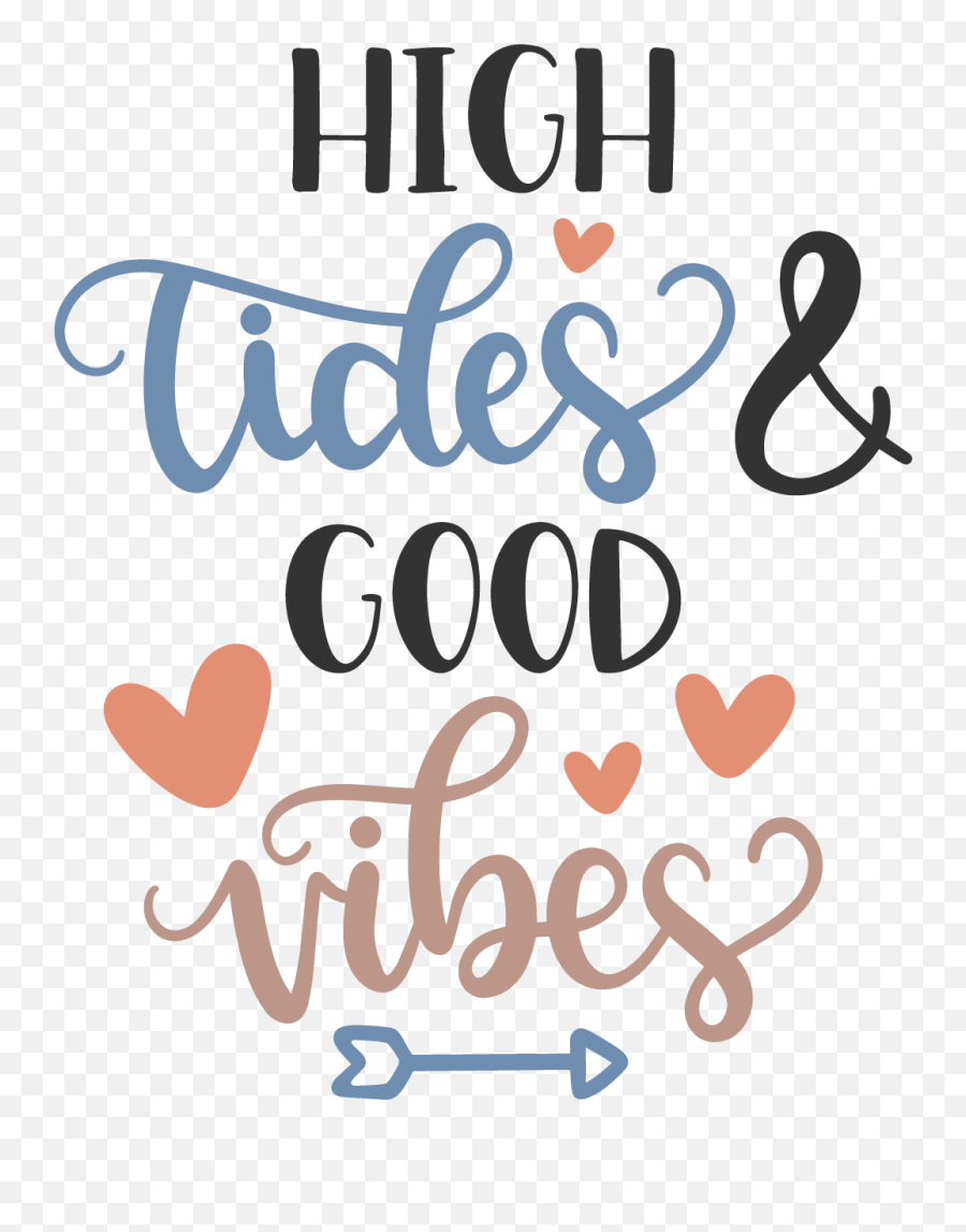High Tides Good Vibes Clipart - Girly Emoji,Goodvibes With Hand Emoji