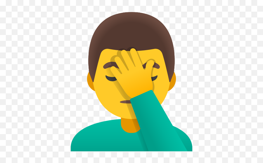Man Facepalming Emoji - Facepalm Icon,Disbelief Emoji