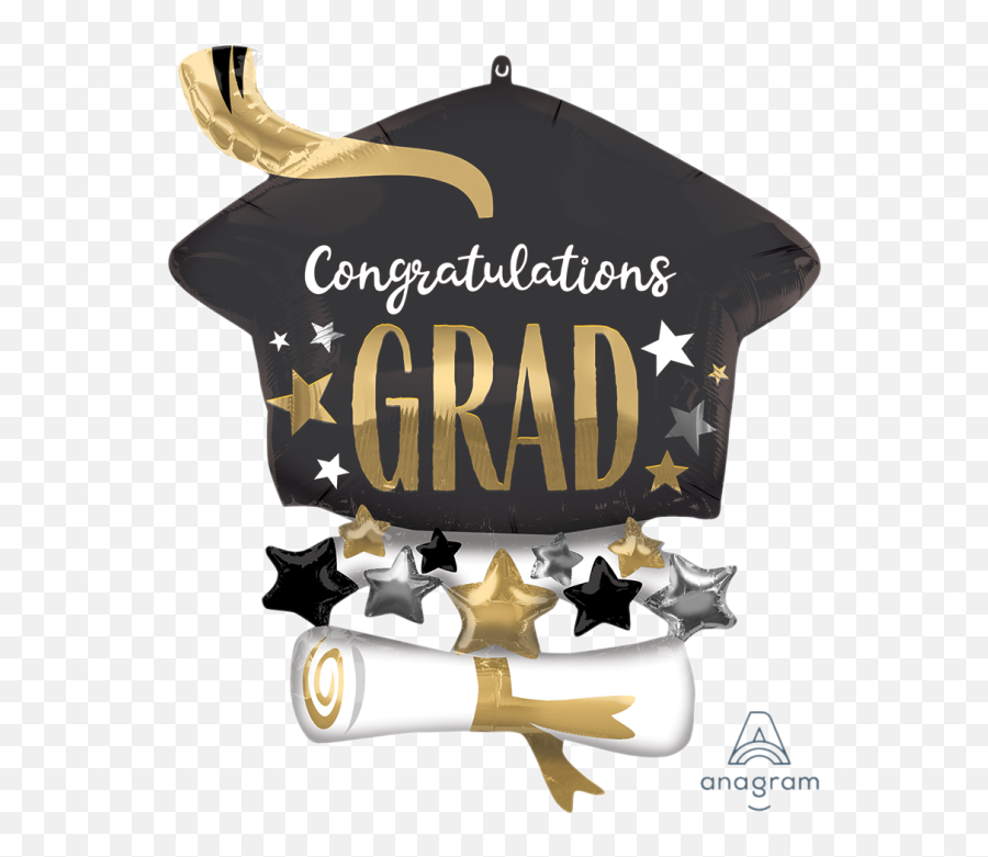 Congrats Grad Cap Diploma - Graduation Cap Balloon Emoji,Administrative Professionals Day Emojis