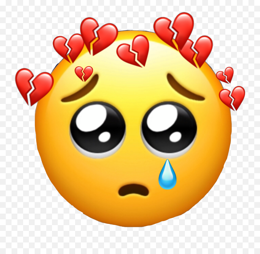 Brokenheart Tear Sad Pain Sticker - Sad Broken Heart Emoji,Pain Emoji