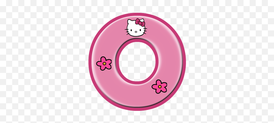 Alfabeto De Hello Kitty Con Letras Grandes - Oh My Alfabetos Letra O De Hello Kitty Emoji,Bizcochos Con Decoraciones De Emojis