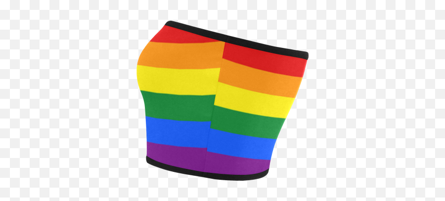 Gay Pride Rainbow Flag Stripes Bandeau Top Id D346766 - Horizontal Emoji,Emoticon Bandeiras Reino Unido Html