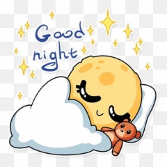 Good Night Sticker Pack - Stickers Cloud Happy Emoji,How To Say Goodnight With Emojis