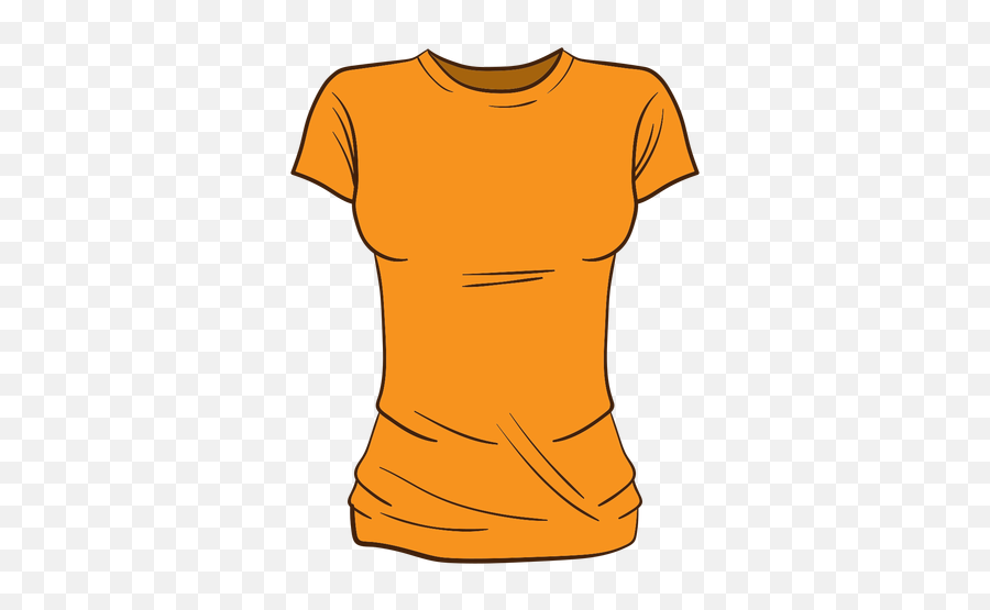 Orange Women T Shirt Cartoon Transparent Png U0026 Svg Vector - Blusa Feminina Desenho Png Emoji,Yin Yang, Heart And Alien Emoji Shirt