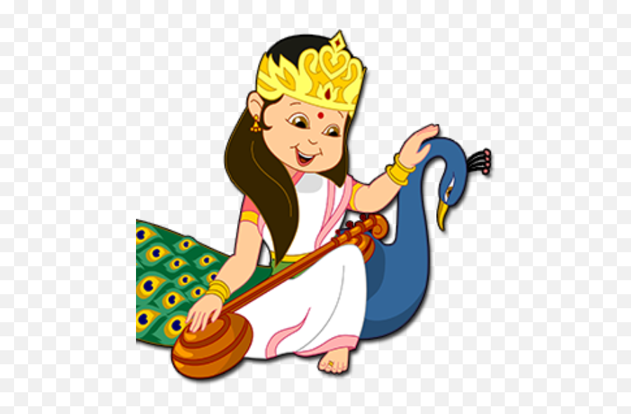 Saraswati Devi Transparent Png Png Mart Emoji,Hinduism Emoji