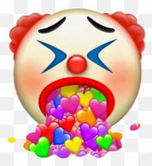 Clown Clowncheck Hearts Freetoedit Sticker By Itsfioo Emoji,Clown Cry Emoji