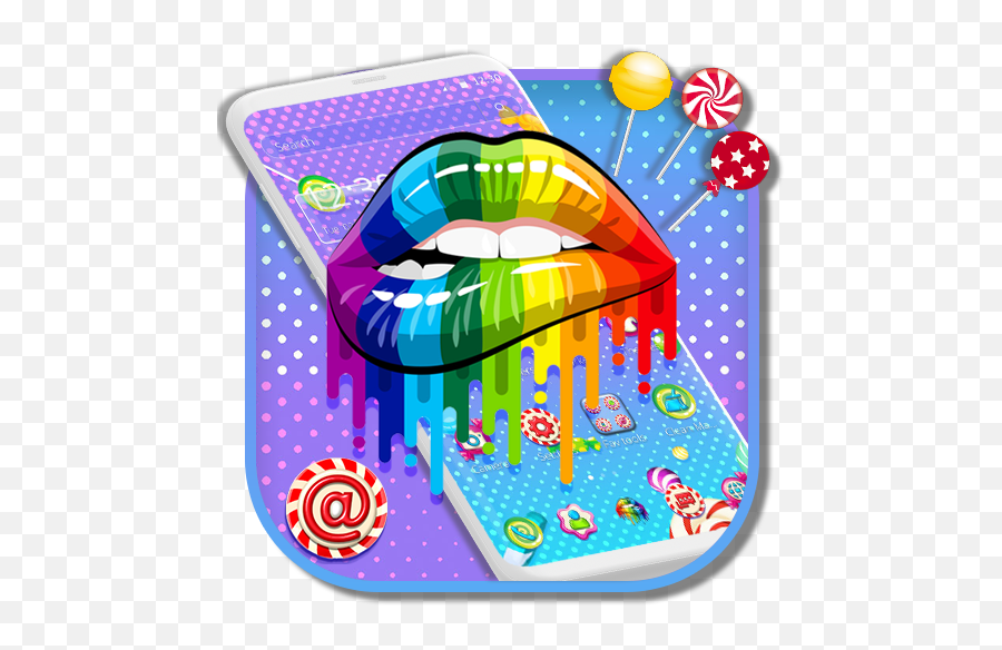 Colorful Lips Candy Theme U2013 Google Play U2011sovellukset - Dot Emoji,Teemo Emoji