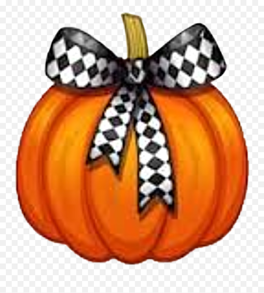 Pumpkin Argyle Pattern Black Sticker - Gourd Emoji,Emoji Pumpkin Patterns