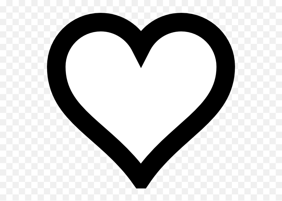 Heart - Heart Outline Silhouette Emoji,Black Outline Heart Emoji