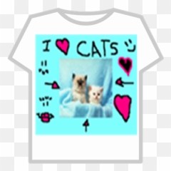 I Love Cats Shirt Roblox Png Free I - Love Cats Roblox Shirt Emoji,Dog Emoji Shirt