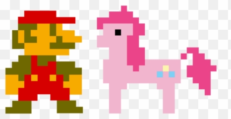 69448 - 8bit Adventure Ponies Artistkuren247 Crossover Super Mario Bros Mario Emoji,Mario Emotions