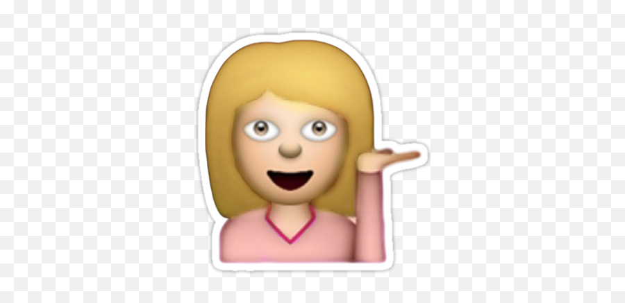 Download Hd Blonde Hair Toss Emoji By - Fancy Girl Emoji,Girl Emoji