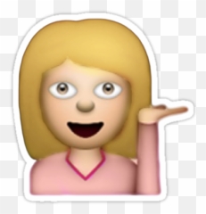 Download Hd Blonde Hair Toss Emoji By - Fancy Girl Emoji,Girl Emoji