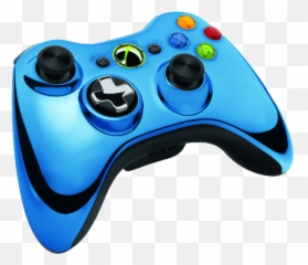 Blue Chrome Xbox 360 Controller Psd Official Psds - Xbox 360 Blue Controller Emoji,Controller Emoji