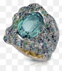 Multicoloured Gemstone Ring - Solid Emoji,Faberge Emotion Rings Price