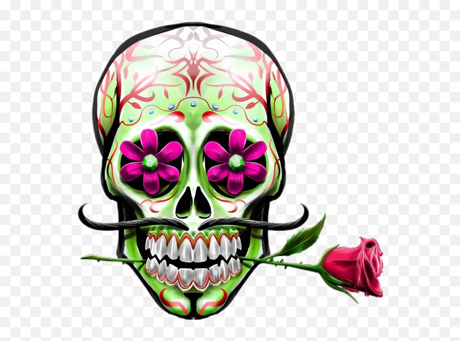 Skull Skulls Sugarskull Art Awesomeart Skullsandroses - Mexican Skull Png Emoji,Emojis Tattoos