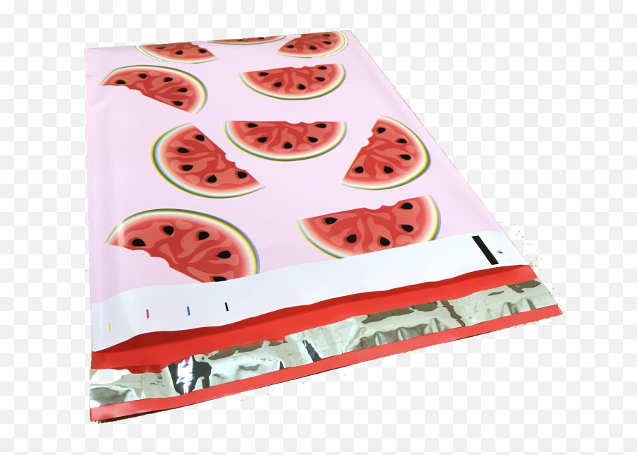 Watermelon Designer Poly Mailers 10x13 - Girly Emoji,Seal Emoticon Kawiai