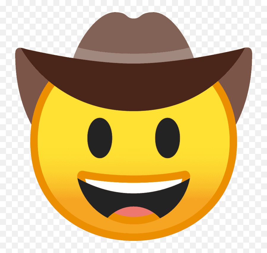 Cowboy Hat Face Emoji - Cowboy Emoji Transparent Background,Cowboy Emoji