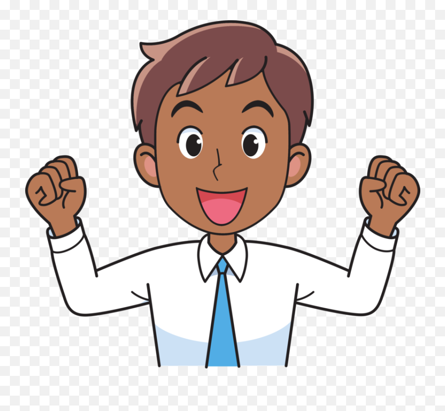 Hand Emoji Clipart Fist Pump - Happy Animated Man Png Person Business Man Woman Icon,Emojis Man Png