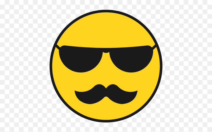 Emoji Entertainment Glasses Emoticon - Wide Grin,Images Of Emojis With Glasses & Beards With Mustaches