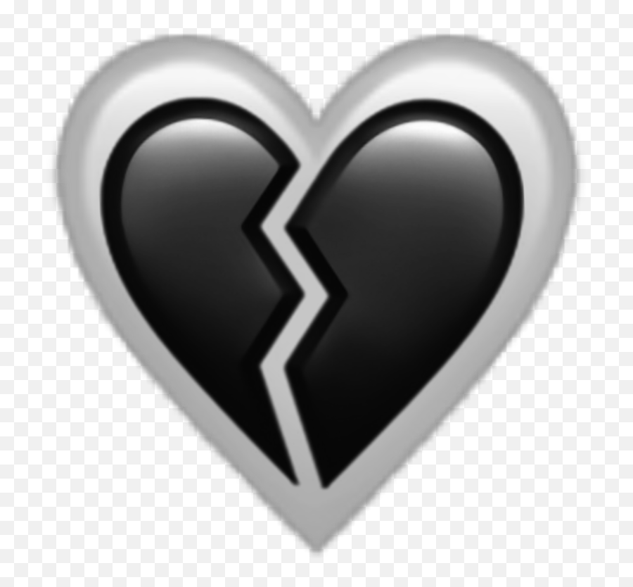 Black Gray Emoji Sticker - Solid,Gray Heart Emoji