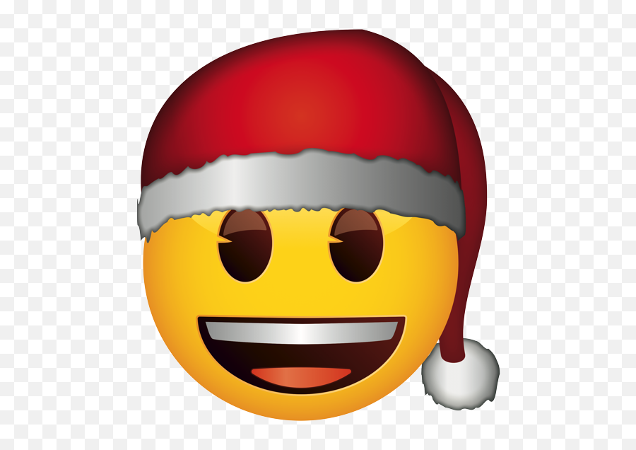 Smiling Face With Christmas Hat - Emoji The Official Brand,Santa Hat Emoji