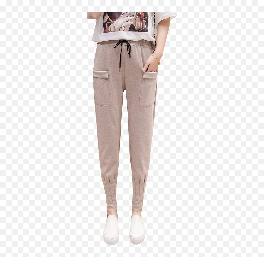 2019 Spring Summer Fashion Women Harem Pants Female Solid Elastic Waist Streetwear Pencil Pant Comfy Casual Trousers Sweatpants Emoji,Emotion Trousers