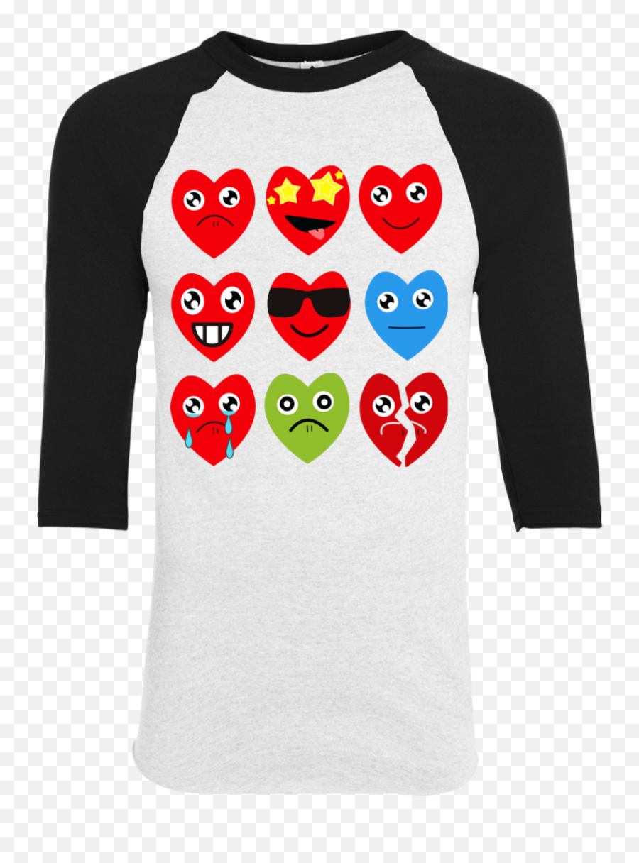 Heart Emojis - Gift For Valentineu0027s Day Raglan Emoji Gifts,Valintine Emoji