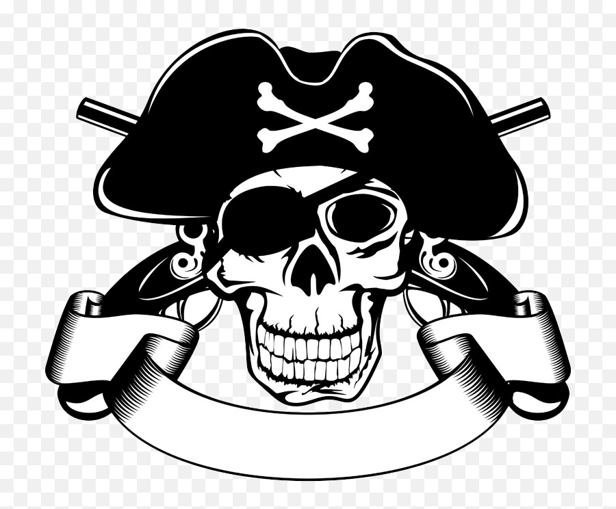 Piracy Skull Stock Illustration Clip Art - Pirate Skull Emoji,Emoji Symbol Pirate