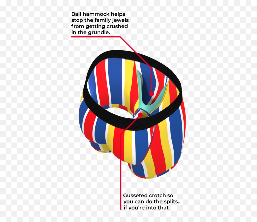 The Eric Formans Primary Retro Stripes Ball Hammock Pouch Underwear - Boxer Briefs Emoji,Ballsack Emoji