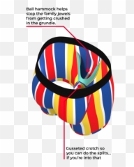 The Eric Formans Primary Retro Stripes Ball Hammock Pouch Underwear - Boxer Briefs Emoji,Ballsack Emoji