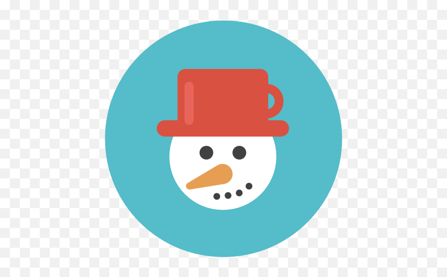 Snowman Icon Flat Christmas Circle Iconset Fps - Snowman In A Circle Emoji,Snowman Emoji