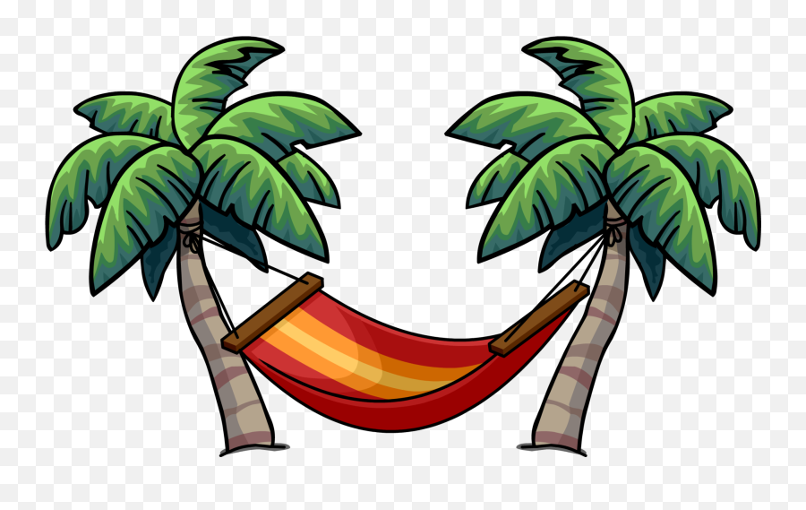 Palm Tree Hammock Clipart Transparent Cartoon - Jingfm Cartoon Hammock In A Tree Emoji,Palm Tree Cocktail Emoji