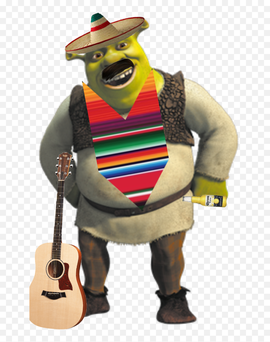 Mexicanshrek Ogre Mexicano Sticker By Alex Garcia - Shrek With Long Hair Emoji,Ogre Emoji