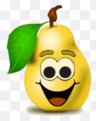 Smiling Pear Clipart - Pera Clipart Emoji,Yellow Pear Emoticons