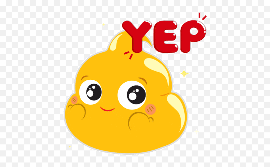 Poop Cute Sticker - Happy Emoji,Emotion Stickers