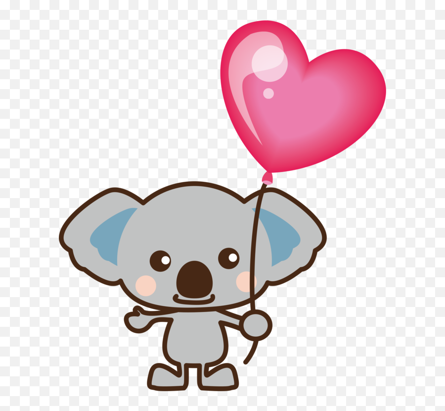 Baby Koala Svg - Pig With Balloon Clipart Emoji,Mama And Baby Bear Emoji