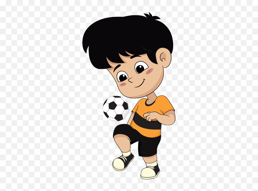 Guess What - Cartoon Kid Playing Soccer Emoji,Soccer Player Emoji