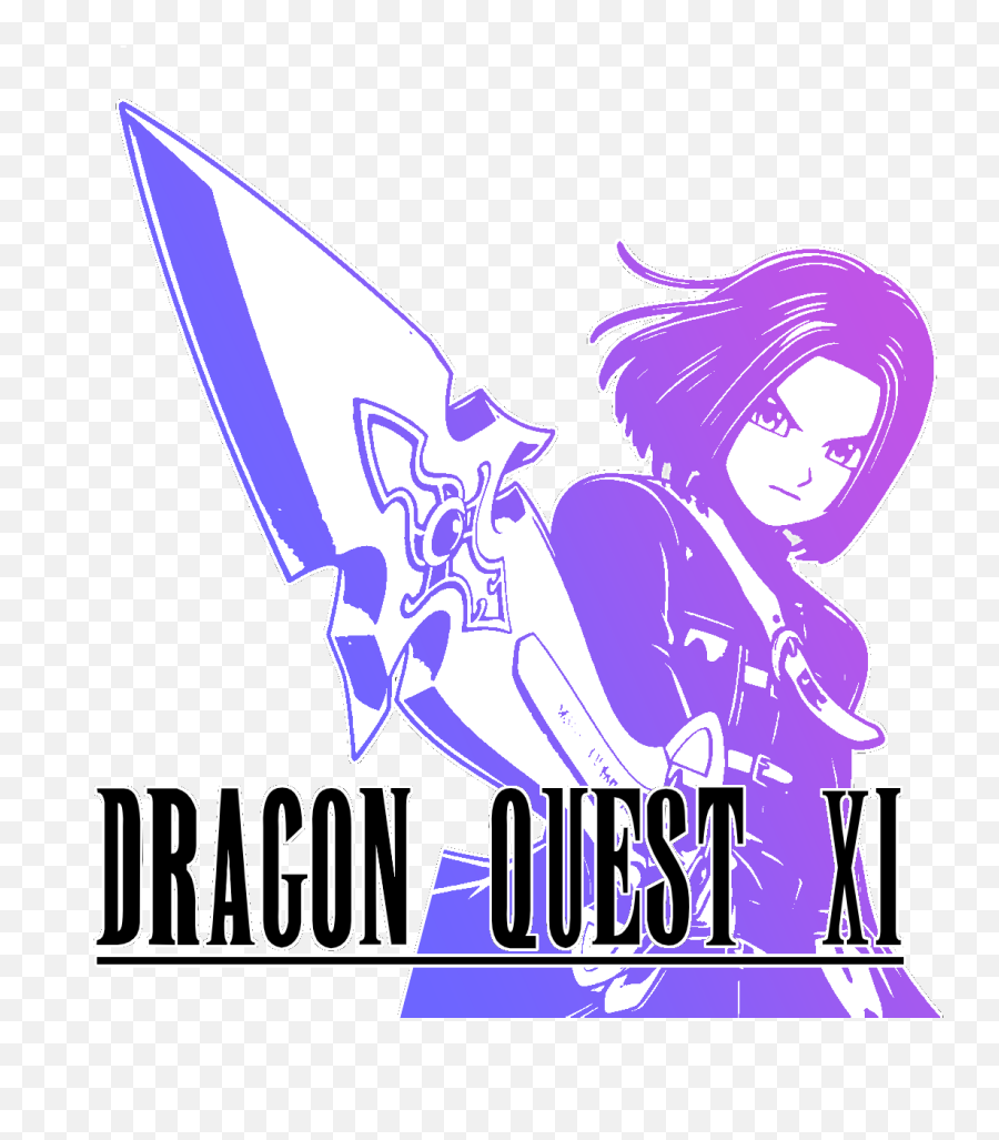 I Made This Ff Styled Dqxi Logo - Fictional Character Emoji,Emotion Hair Gv Pso2