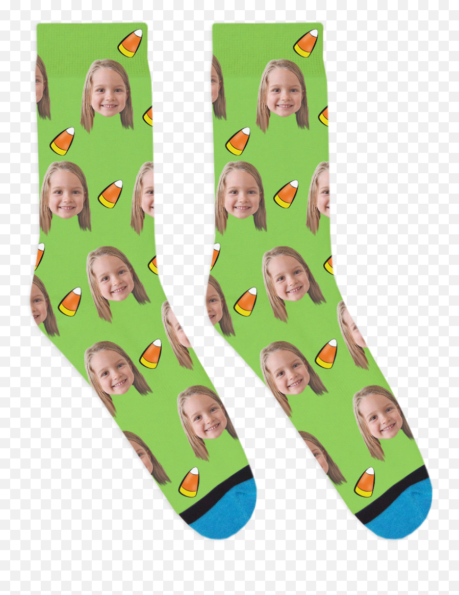 Custom Candy Corn Socks - Divvy Up Socks Emoji,Candy Corn Emoticon