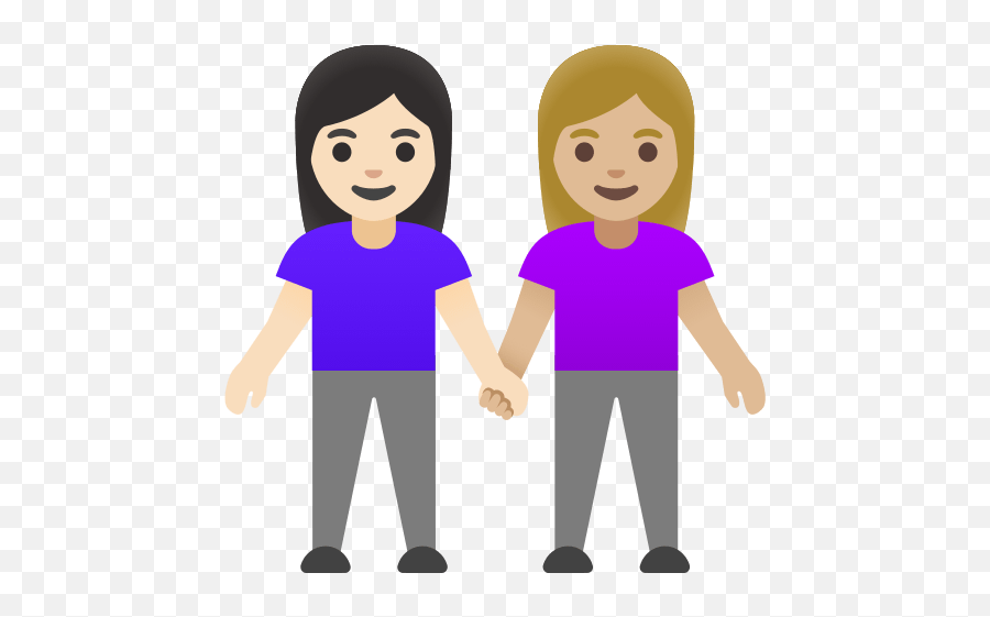 Pele Claro E Tom De Pele Médio Claro - Boy And Girl Holding Hands Emoji,Emoticon De Pinos