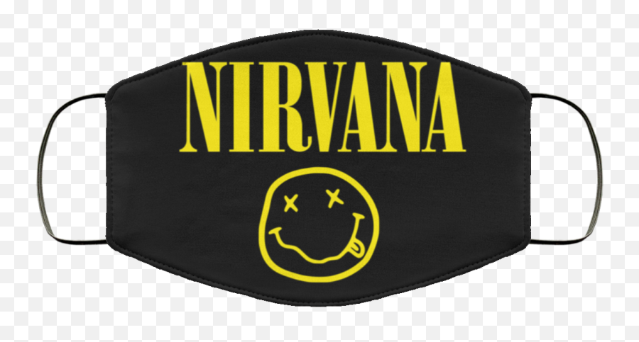 Nirvana Rock Band Cloth Face Mask - Nirvana Emoji,Rock On Emoticon