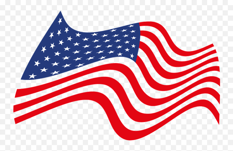 Usa Wavy Flag Clipart - American Flag Waving Clipart Emoji,American Flag Waving Emoticon
