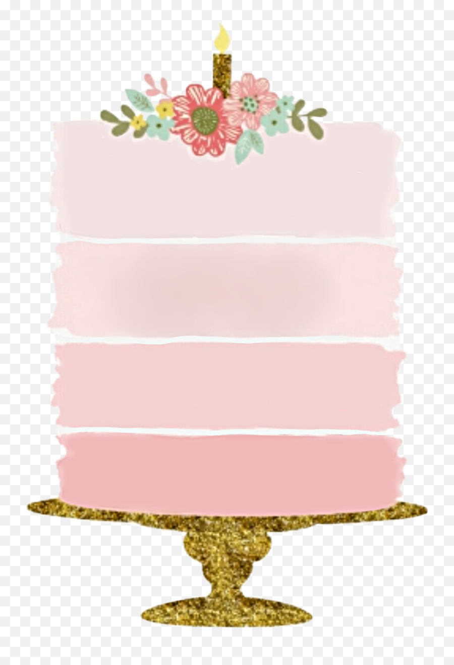 Cake Pink Decorative Floral Sticker - Cake Decorating Supply Emoji,Girl Emoji Cake
