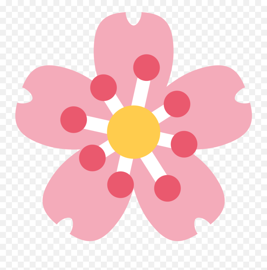 Flower Hibiscus Emoji Twitter Sticker Sticker By Gone - Cherry Blossom Emoji,Emoji For Twitter