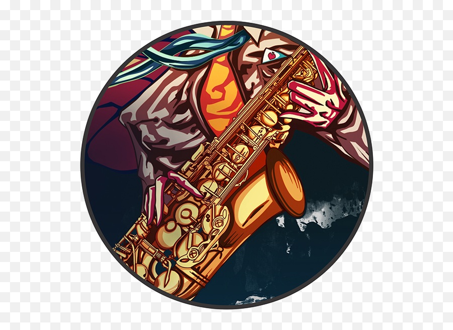 Sax Player With Cosmic Monster - Saxophonist Emoji,Lipstick Emoticon Deviantart
