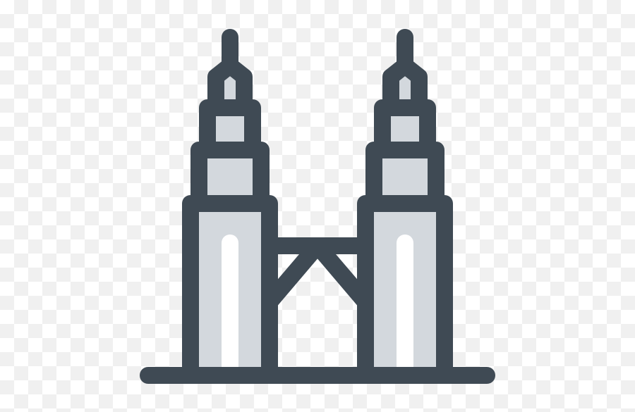 Petronas Towers Icon In Pastel Style Emoji,Tall Building Emoji