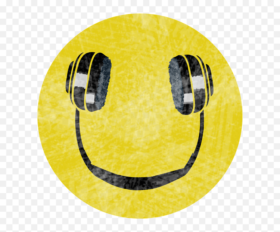 Headphones Smile Music - Headphones Smile Emoji,Headphones Emoticon