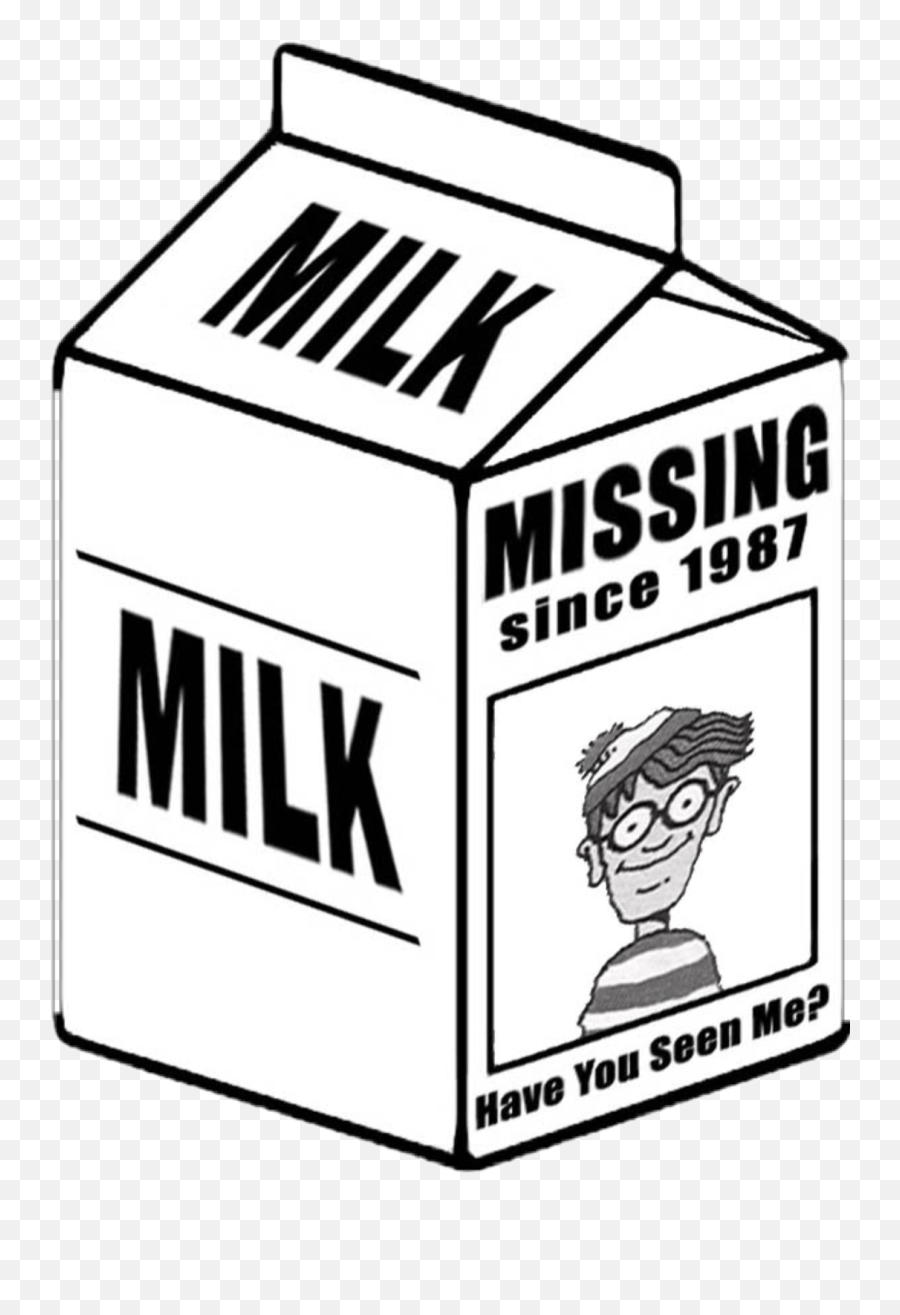 Whereswaldo Milk Sticker By Haeli Cevette - Mitchell Packet Emoji,Missing Emoji Box
